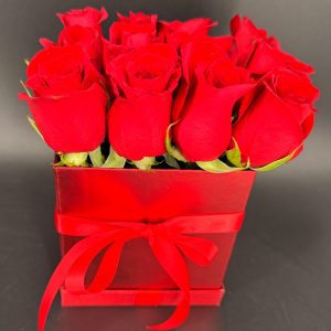 Red Roses in Red Box